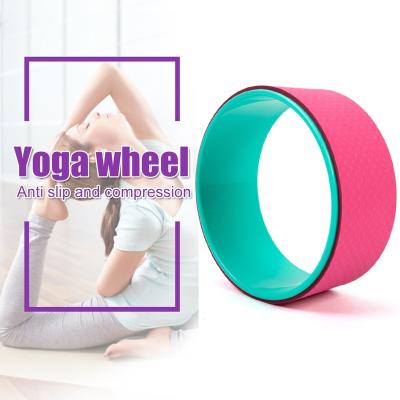 China Professional PP Yoga Pilates Circle Band Wheel Waist Shape Yoga Fitness Roller Slimming Body Building Pilates Ring Gym Training for sale