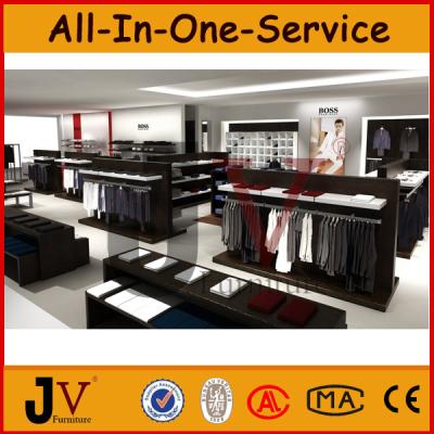 China Wooden display rack for men clothes shop for sale