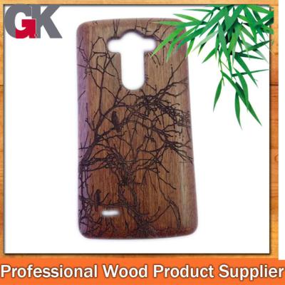 China Wood Phone Case For LG G3 with Laser Engraved Logo for sale