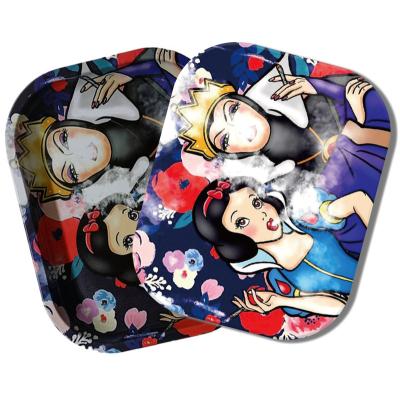 China Eco-Freindly hot! Custom Girl Ash Trays Magnet Rolling Trays Various Stock Designs Set For Women With Magnetic Lid Cover for sale