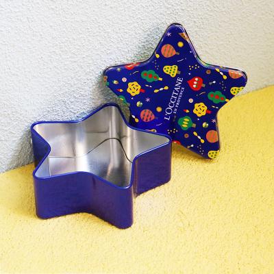 China Eco-Freindly Luxury Star Shape Tin Container Packaging Jar Tin Boxes For Cosmetic for sale