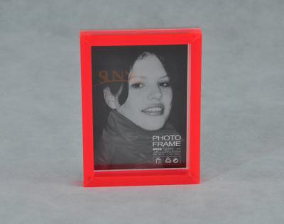 China Red Acrylic Custom Picture Frames Rectangle Shape 153×112 mm 500pcs for sale