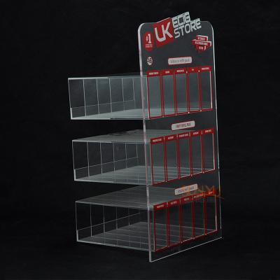 China E Liquid 3 Tier Acrylic Retail Display Stands 200PCS For Adevertisement for sale