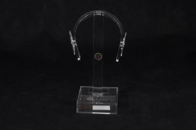 China Clear Acrylic Advertising Display Stand 135×100×245 mm For Earphone for sale