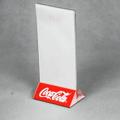 China Advertising Banner Stands Clear Acrylic Menu Holders Coca Cola New Launch for sale