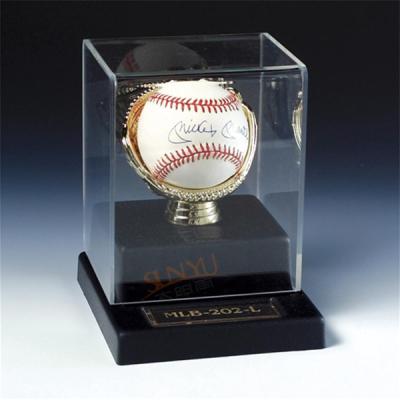 China SGS Baseball Acrylic Display Stand Case / Sport Acrylic Advertising Display for sale