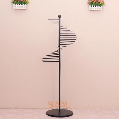 China 6 Inch Floor Metal Display Stands Spiral Shape For Towel Hanging for sale