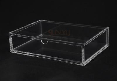 China 3mm Thickness Unique Store Fixtures Custom Clear Box With Drawer for sale