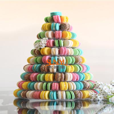 Cina I vassoi dell'esposizione dell'alimento di Macaron più mette a strati il banco di mostra trasparente e di plastica in vendita