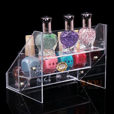 China SGS Acrylic 3 Tiers Nail Polish Display Organizer Handmade Custom Digital Printing for sale