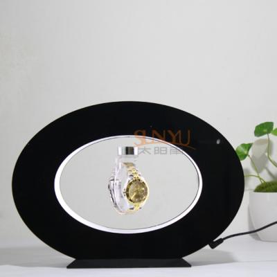 China 3mm Advertising Display Stand Floating Magnetic Display Wirst Watch Oval Shaped for sale