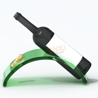 China Red Advertising Display Stand Acrylic Wine Bottle Holder For Wine Promotion for sale