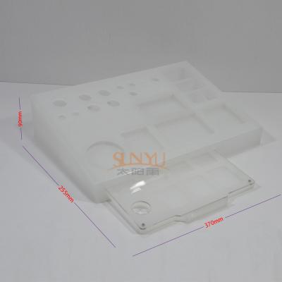 China White Acrylic Counter Display Stands Professional Custom Size for sale