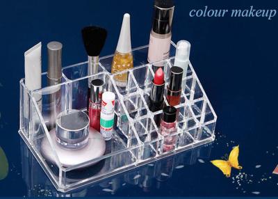 China Compartimientos transparentes de acrílico del soporte de exhibición del esmalte de uñas de los cosméticos 16 en venta