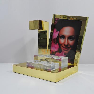 China Magnetic Levitation Retail POS Displays , Acrylic Makeup Display Stand for sale