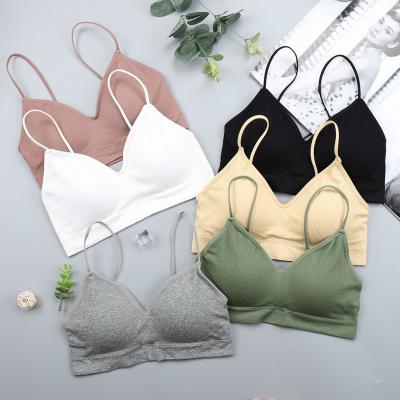 China Gathering Elastic Bralette One Piece Push Up Sexy Bra Summer Anti-light Korean Style Wild Bra Tube Top No Rims Bra for sale