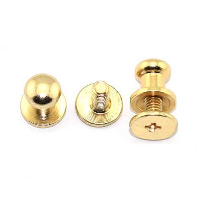 China Button Head Screwback Screw Stud Spot Viable Round 6mm Rivet For Leather Craft Bag Belt Handbag DIY Decoration Accessories for sale