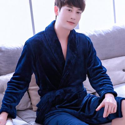 China QUICK DRY Luxury Men's Long Robe Luxury Men's Bathrobe Custom Printing Bathrobe For Men for sale