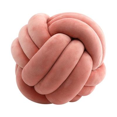 China Anti-static Wholesale Round Tiles Knot Cushion Cover Colorful Knot Ball Cushion for sale