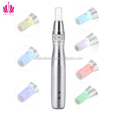 China Anti Hair Removal Wireless Seven LED Professional Derma Pen Rechargeable Photon Dermatology Meso Pen (F020E) for sale