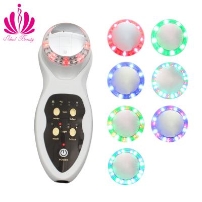 China Facial Skin Revitalizer 7 Color Photon 1Mhz Ultrasonic Massager On Sale (H024) for sale