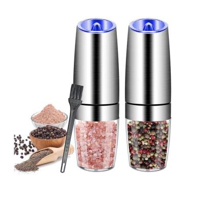 China Electric Salt and Pepper Grinder Set Viable Gravity, Automatic Pepper and Salt Mill Battery-Operated Grinder for sale