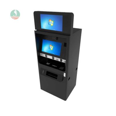 China Public Place Cabinet Black OEM Design Atmosphere Airport Subway Station Currency Deposit Cash Acceptor Kiosk for sale