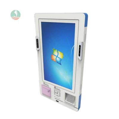 China Public place restaurant fast food menu ordering 24 inch touch screen self service terminal barcode scanner kiosks for sale