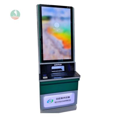 China 43 Inch Indoor Indoor Custom Design Bank Mall Digital Signage And Displays Full Keyboard Payment Kiosk for sale