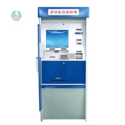 China Public Place Commercial Bank ATM Self-help Financial Terminal Free Standing With NFC Note Acceptor Kiosk for sale