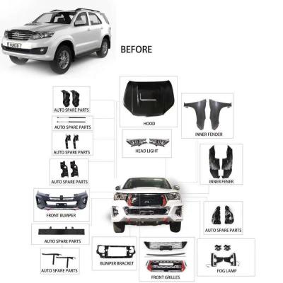 China pp & ABS Auto Body Parts Body Kits For Toyota Fortune 2012 Upgrade To Rocco 2018 for sale