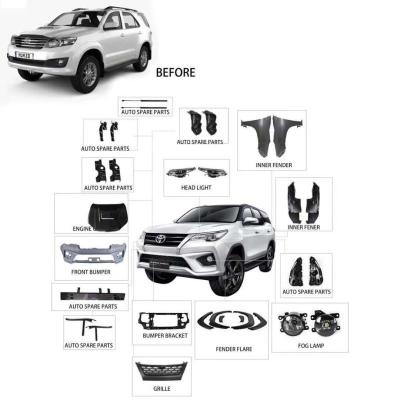 China pp & ABS Body Parts Body Kits For Toyota Fortune 2012 Upgrade To 2016 for sale