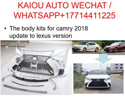 China kaiou auto FRONT BUMPER ASSEMBLY BODY GUARD KITS for Toyota Camry 2019 update 2018 to lexus face Camry Stufenheck for sale