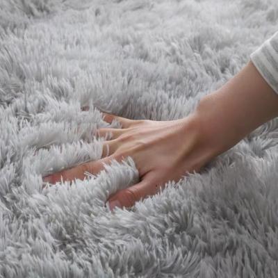 China 2022 Washable New Gradient Dye Knotting Long Carpet Hair Sofa Living Room Bedside Entrance Floor Mat for sale