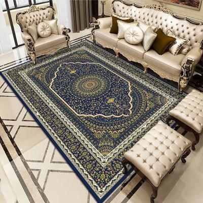 China Wholesale Custom Washable Colorful Printed Velvet 3d Fabric Persian Blanket Wool Crystal Carpet for sale