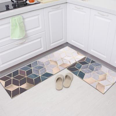 China Soft Modern Anti-fatigue Carpet Water Absorbing Kitchen Floor Mat for sale