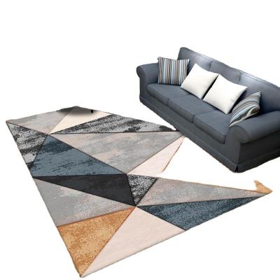 China Custom design geometric pattern line comfortable Europe absorbent and 3d printed rug for sale living room for sale