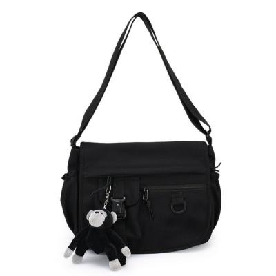 China Party Waterproof Unique Custom Women's Single Black Square Buckle Cross - Body Bag Graffiti Shoulder Top Handle Men Cross Nylon Custom Mens for sale