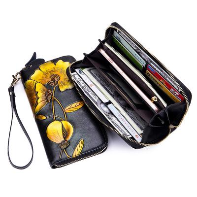 China Baellery Women's Long Wallets Sublimation Ladies Mini Wallet Designer Famous Brands Retro Luxury Women Waterproof for sale