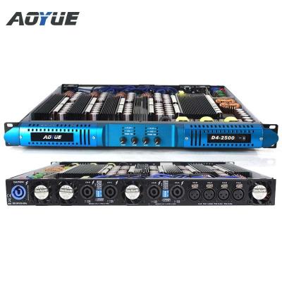 China Aoyue 1U Power Amp Digital Amplifier D4-2500 4 Channels 2 Ohm 5000 Watt Power Amplifier Hot Digital Audio Line for sale