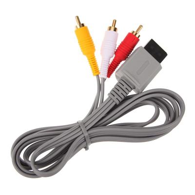 China Wholesale New 6FT Audio Video Cable RCA Cord Adapter 1.8m AV For Wii For WiiU Console for sale