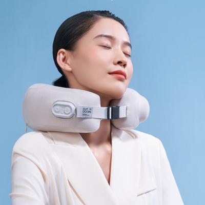 China Detachable And Washable Electric Pillow Multifunctional Elastic Loop Inflatable Shiatsu Neck Massager for sale