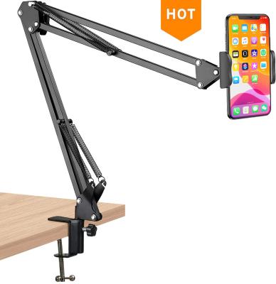 China 360 Rotation Adjustable Universal Phone Clip Holder Clamp Phone Holder Mount, Flexible Long Arm Bracket for iPhone iPad for sale