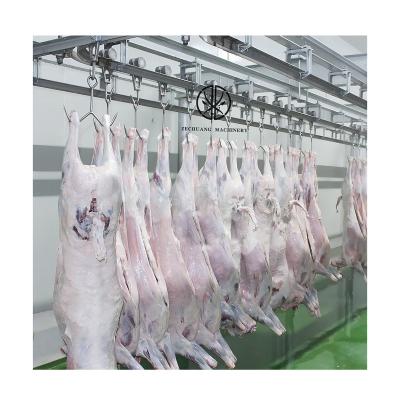 China Best Quality Halal Sheep Food Processing Slaughter Line Machine Meat Rail System Double Track Pulley Hooks International Halal Halal Slaughterhouse Machines for sale