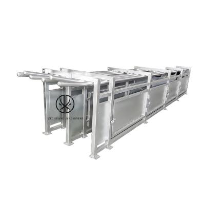 China Automatic Pig Slaughterhouse Food Processing Pig Drive Channel Pass Pig Slaughterhouse Slaughtering Equipment For Pork Meat Plant for sale