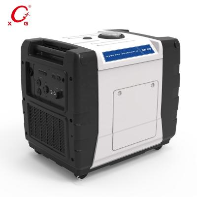 China 6.3kVA Inverter Portable Generator Camp 5000W Power Silent Electric Generator XG5600D Double Start Diesel Generator 5600D for sale