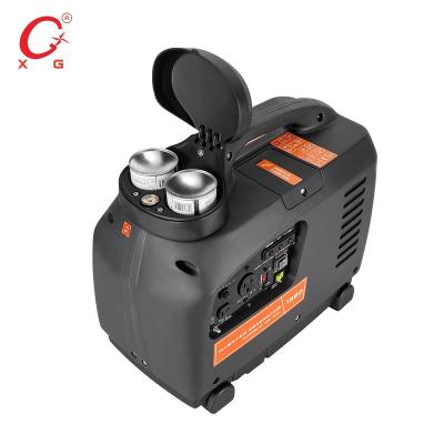 China Gas Tank Butane 1.3kVA Inverter Generator 1000W Gas Cassette Generator Dual Fuel Powered Recoil Mini Generator 1000GT Silent Start for sale