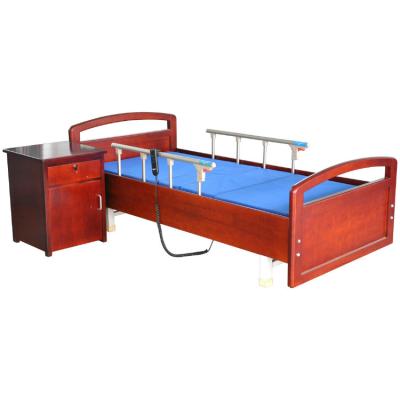 China Metal Home Nursing 2 Function Electric Wooden Hospital Bed For Patient for sale