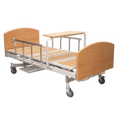 China Wooden Crank Hospital Bed Latest 2 Double Manual Hospital Bed Designs With Box for sale