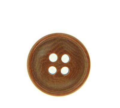 China Sustainable Custom 4 Holes Recycled Eco-rozo Corozo Pattern Small Rim Brown Color Eco-Friendly Button for sale